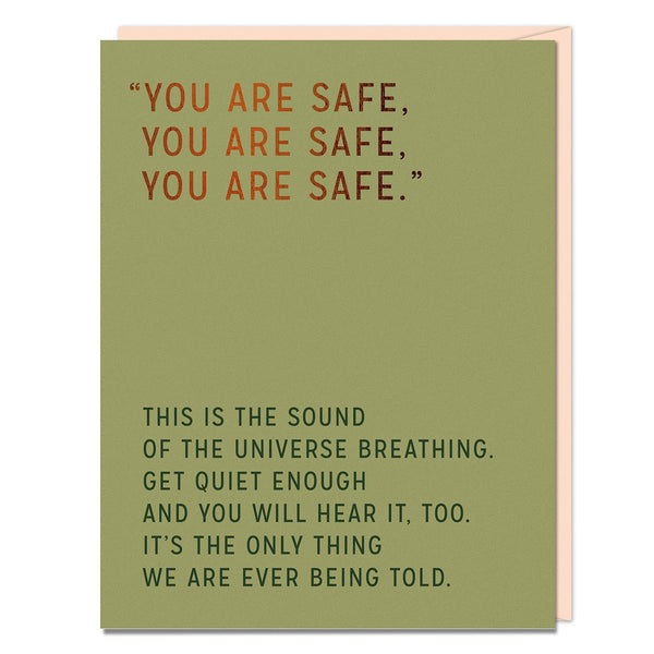 Em & Friends You Are Safe Card Blank Greeting Cards with Envelope by Em and Friends, SKU 2-02776