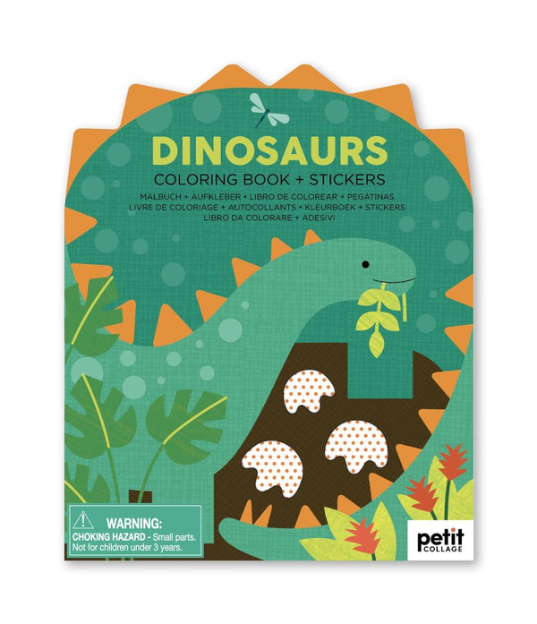 Colouring Book with Stickers Dinosaurs