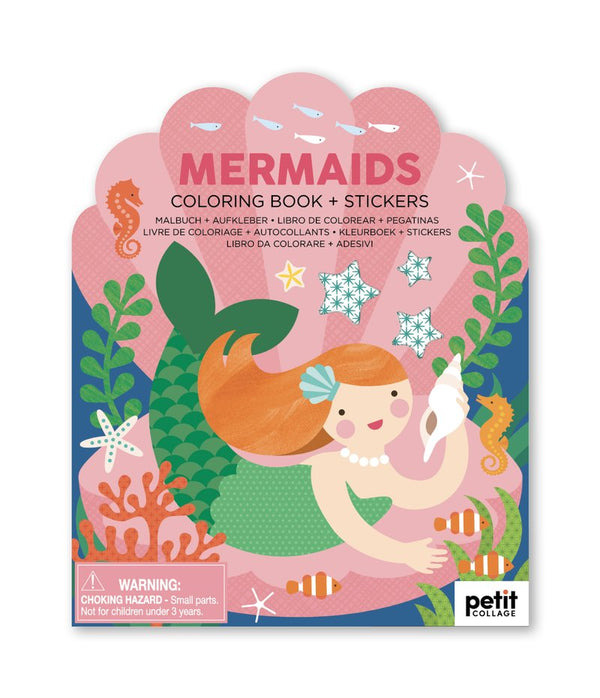 Colouring Book with Stickers Mermaids