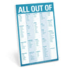 All Out Of® Pad with Magnet (Blue) by Knock Knock, SKU 12226