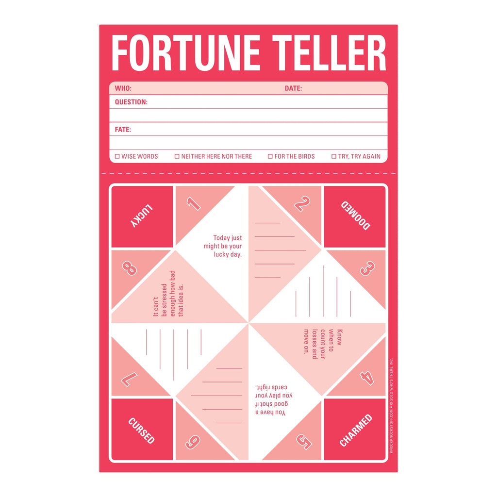 Knock Knock On-the-Go Game Pad Fortune Teller, SKU 12262