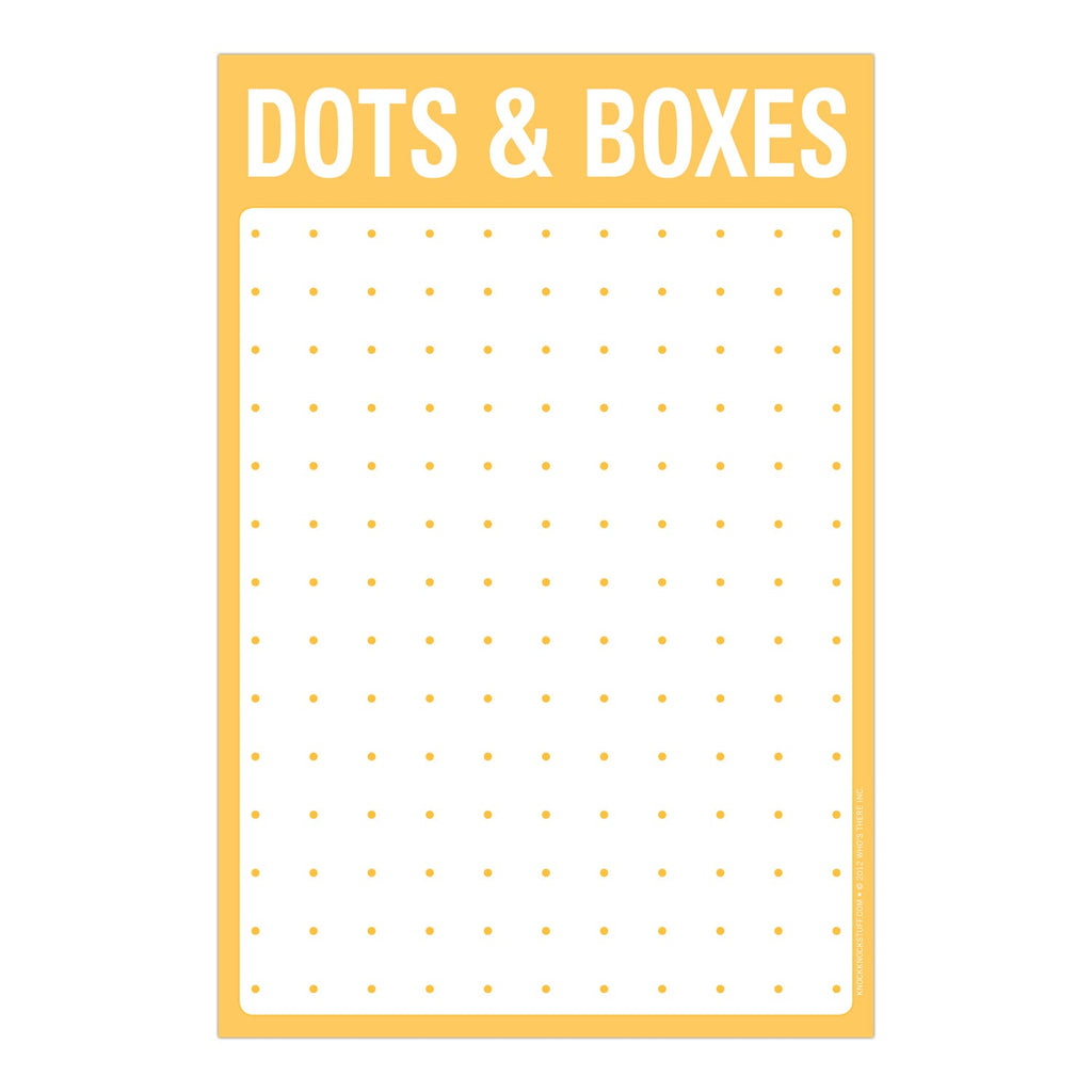 Knock Knock On-the-Go Game Pad Dot & Boxes, SKU 12262