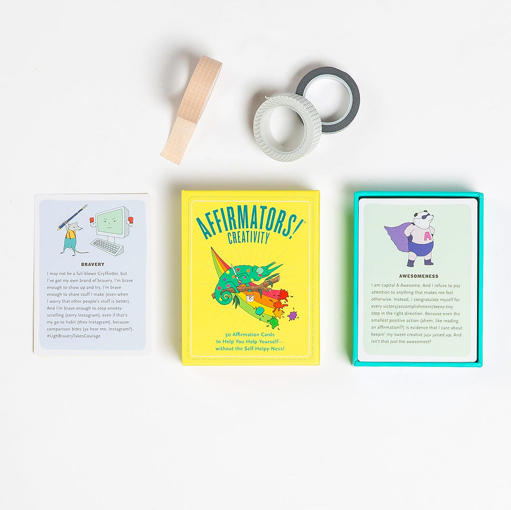 Knock Knock Affirmators!® Creativity: 50 Affirmation Cards Deck - Knock Knock Stuff SKU 