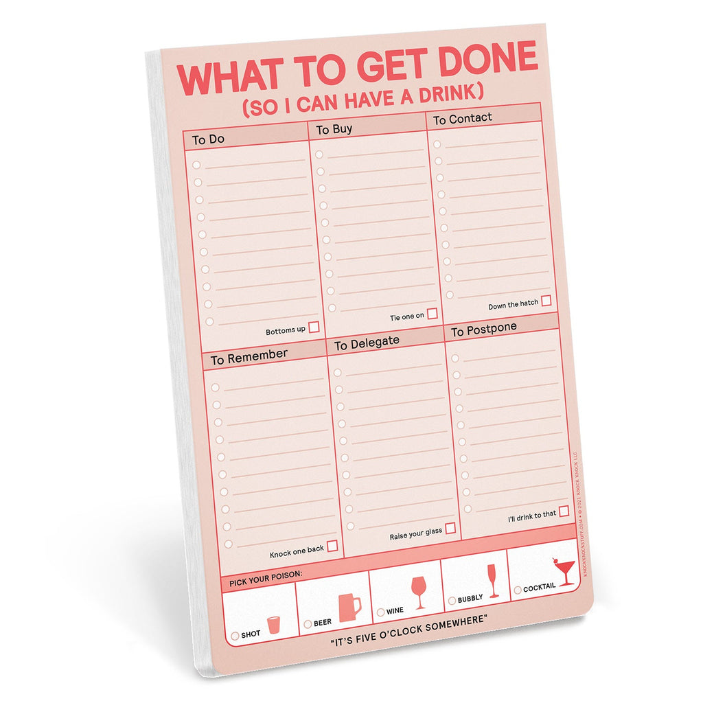 What to Get Done So I Can Have a Drink Pad (Pastel Version) by Knock Knock, SKU: 12630