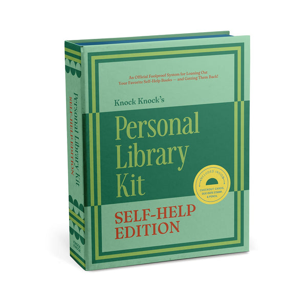 Knock Knock Personal Library Kit: Self-Help Book Edition Card Catalog Home Personal Library Set - Knock Knock Stuff SKU 15009