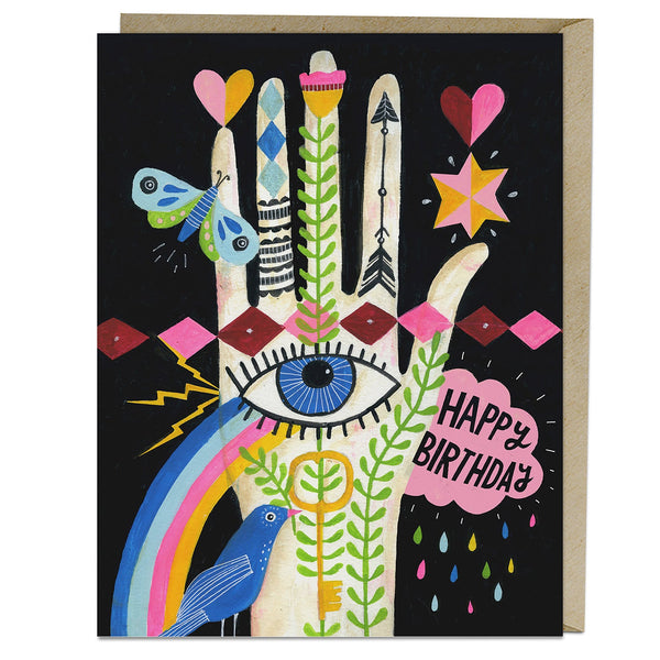 Em & Friends Rainbow Hand Birthday Card Blank Greeting Cards with Envelope by Em and Friends, SKU 2-02635