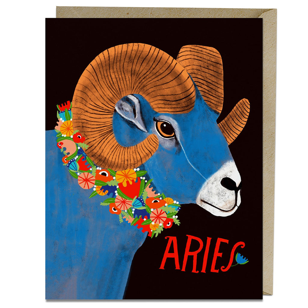Em & Friends Aries Zodiac Card Blank Greeting Cards with Envelope by Em and Friends, SKU 2-02691