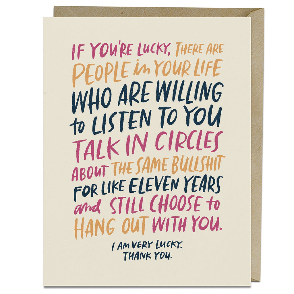 Em & Friends Talk In Circles Card Blank Greeting Cards with Envelope by Em and Friends, SKU 2-02727