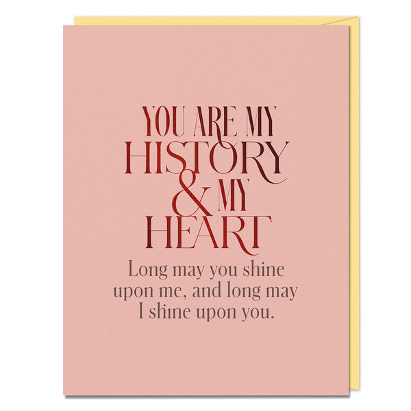 Em & Friends You Are My History and My Heart Card Blank Greeting Cards with Envelope by Em and Friends, SKU 2-02771