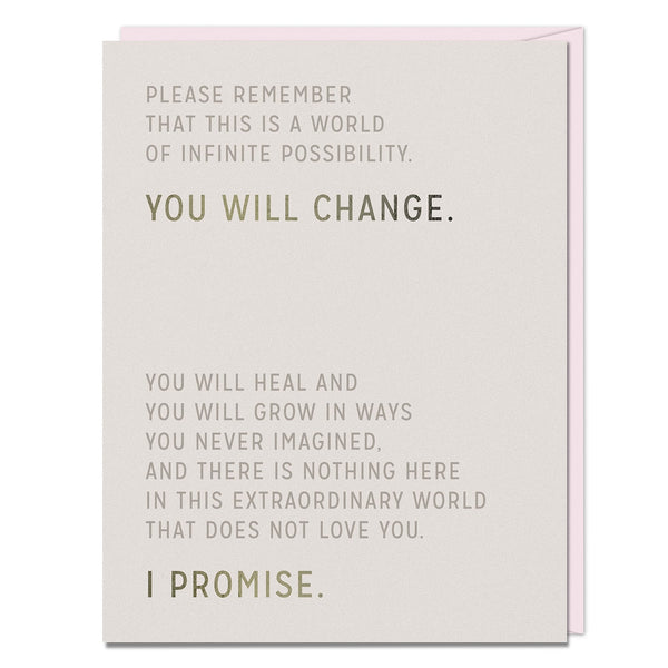 Em & Friends You Will Change Encouragement Card Blank Greeting Cards with Envelope by Em and Friends, SKU 2-02774