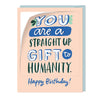 Em & Friends Gift to Humanity Birthday Sticker Card Blank Greeting Cards with Envelope by Em and Friends, SKU 2-02810