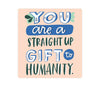 Em & Friends Gift to Humanity Birthday Sticker Card Blank Greeting Cards with Envelope by Em and Friends