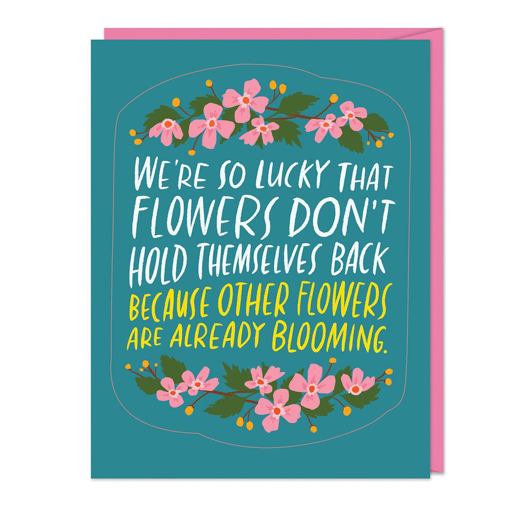 Em & Friends Already Blooming Sticker Card Blank Greeting Cards with Envelope by Em and Friends