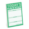 Knock Knock Today's Plan of Attack Great Big Sticky Notes Adhesive Paper Notepad - Knock Knock Stuff SKU 12538