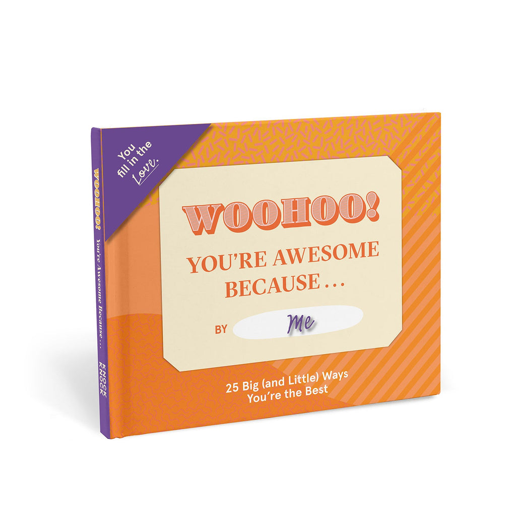 Knock Knock You're Awesome Because … Fill in the Love® Book Fill-in-the-Blank Love about You Book - Knock Knock Stuff SKU 50266