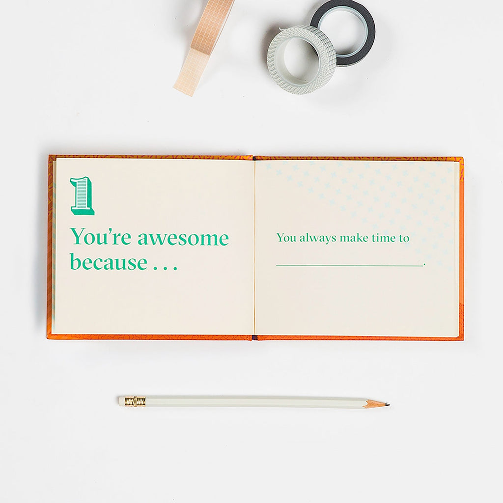 Knock Knock You're Awesome Because … Fill in the Love® Book - Knock Knock Stuff SKU 