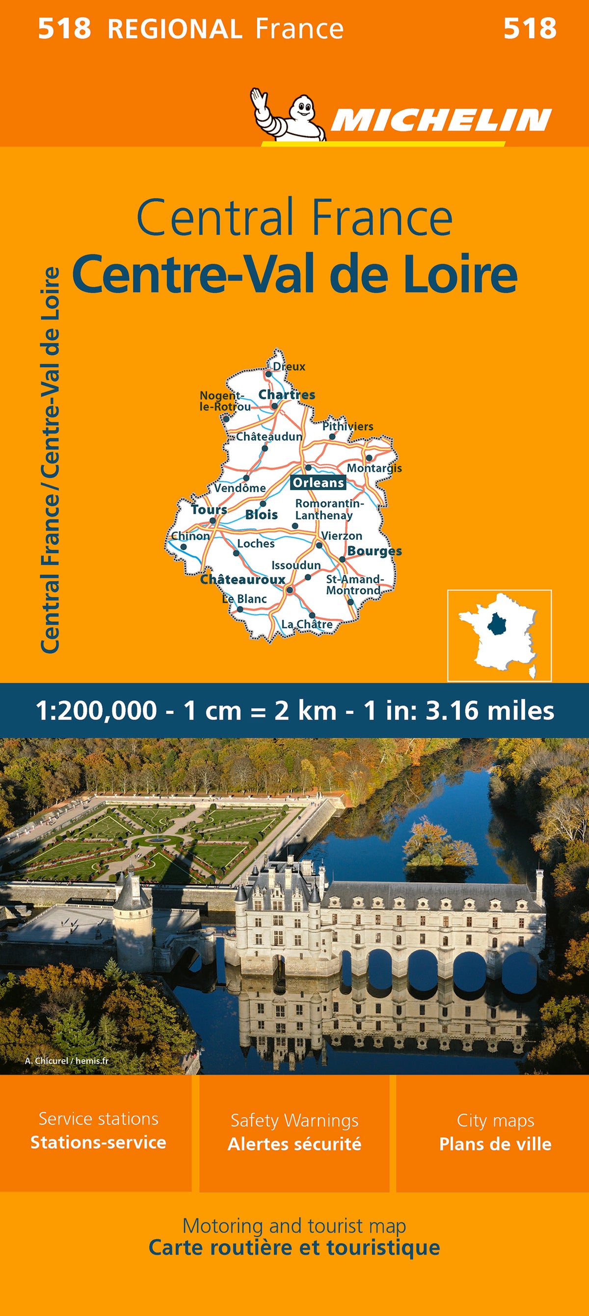 518 Map Central France - Michelin Regional Map 518 (Folded)– Abrams & Chronicle ...