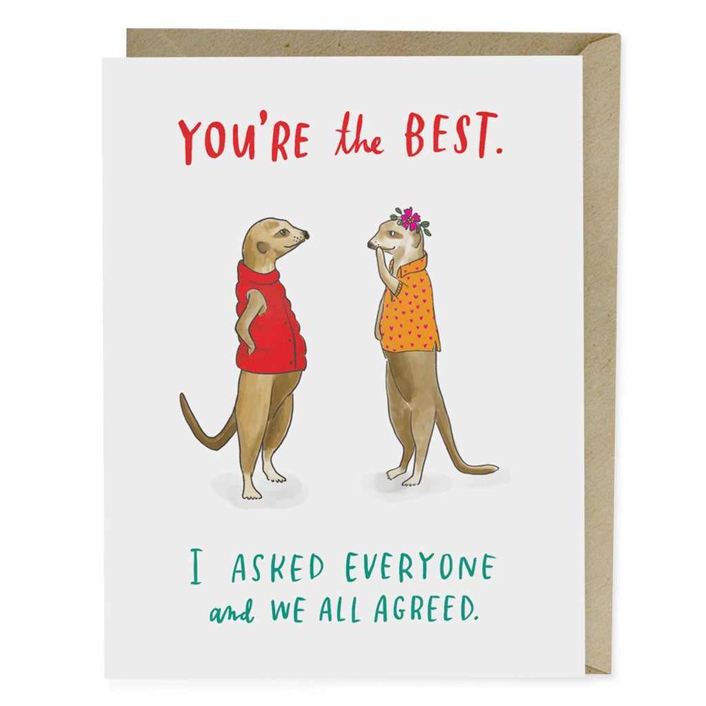 Em & Friends You're the Best Encouragement Card Blank Greeting Cards with Envelope by Em and Friends, SKU 2-02414