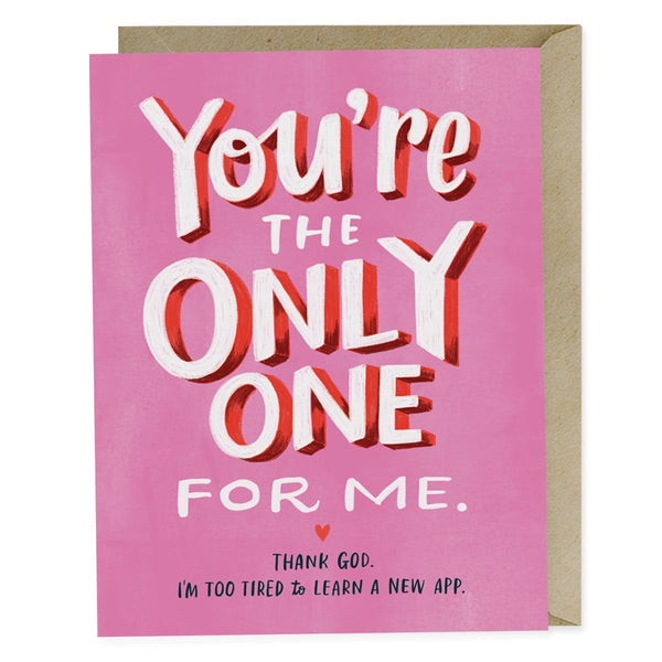Em & Friends The Only One For Me Card Blank Greeting Cards with Envelope by Em and Friends, SKU 2-02534