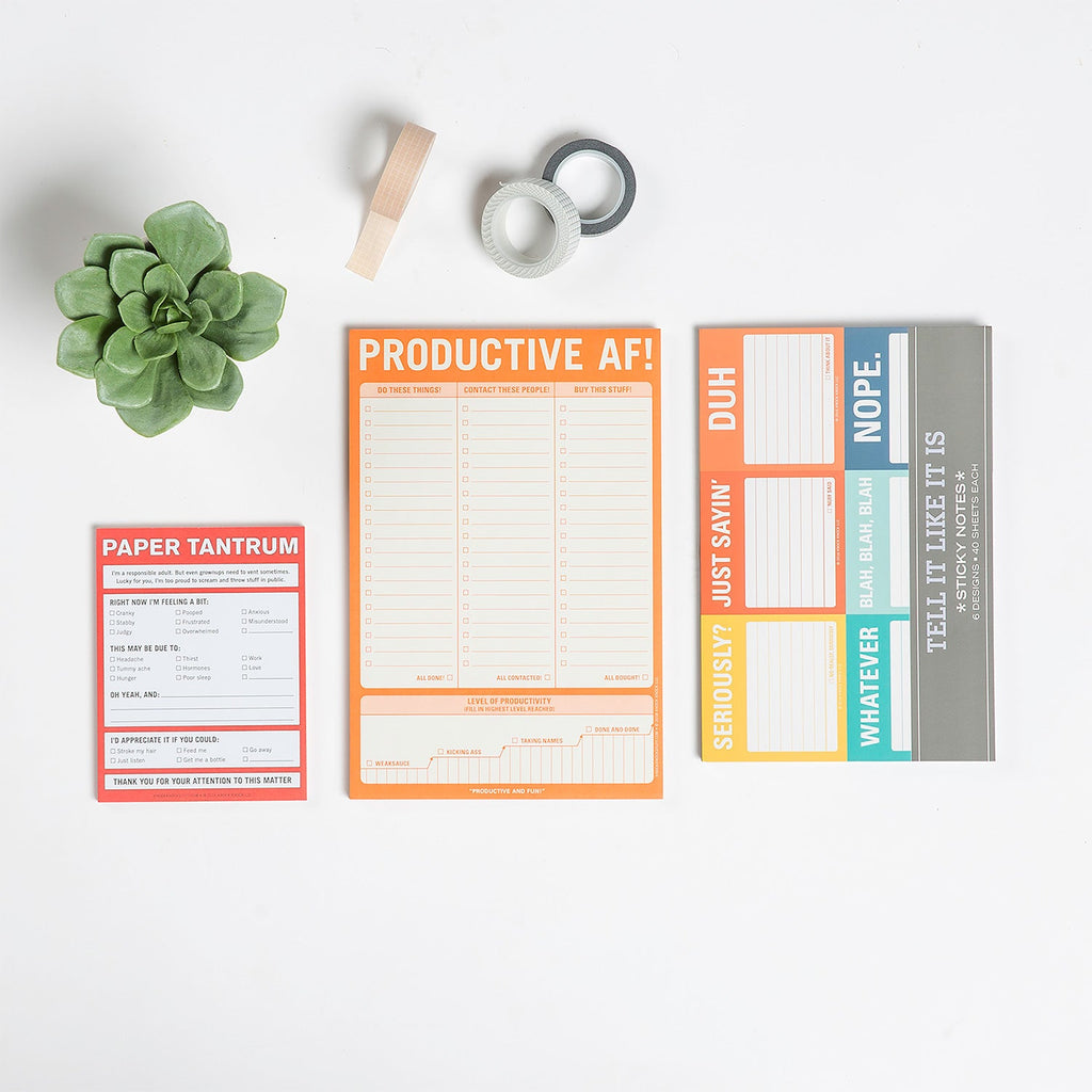 Knock Knock Tell It Like It Is Sticky Notes Set / Packet - Knock Knock Stuff SKU 