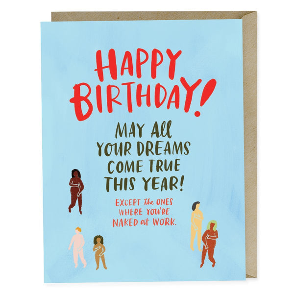 Em & Friends Naked At Work Birthday Card Blank Greeting Cards with Envelope by Em and Friends, SKU 2-02539