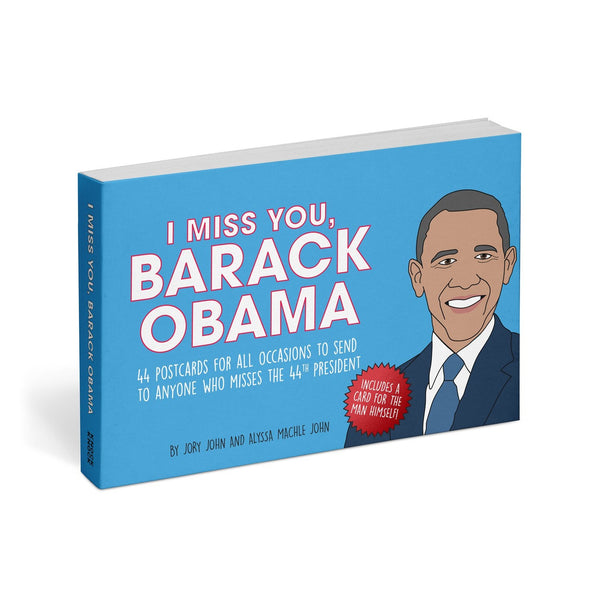 Knock Knock I Miss You, Barack Obama: 44 Postcards for All Occasions to Send to Anyone Who Misses the 44th President printed postcards - Knock Knock Stuff SKU 50180