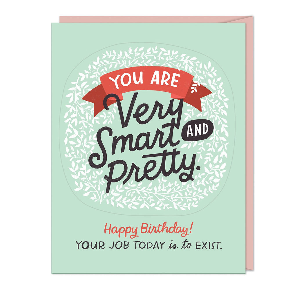 Em & Friends You Are Very Smart and Pretty Birthday Sticker Card