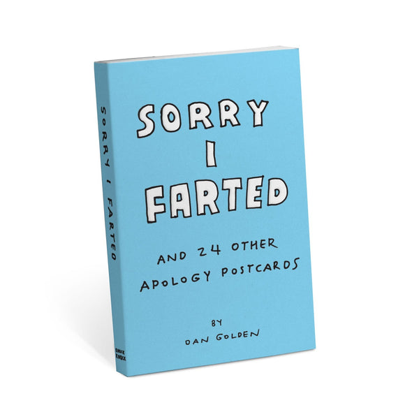 Knock Knock Sorry I Farted and 24 Other Apology Postcards Paper postcards in cardstock case - Knock Knock Stuff SKU 50208